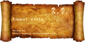 Kappel Viola névjegykártya